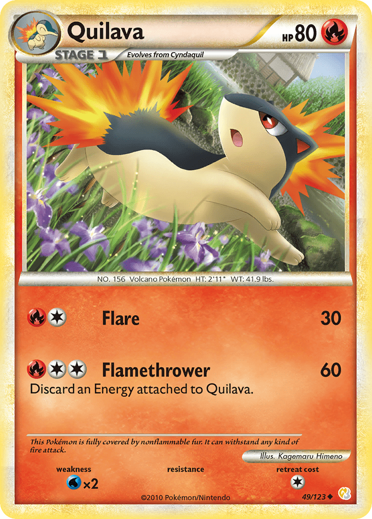 Quilava (49/123) [HeartGold & SoulSilver: Base Set] Pokemon Single Pokémon  | Multizone: Comics And Games