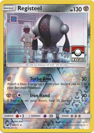 Registeel (68/111) (League Promo) [Sun & Moon: Crimson Invasion] Pokemon Single Pokémon  | Multizone: Comics And Games