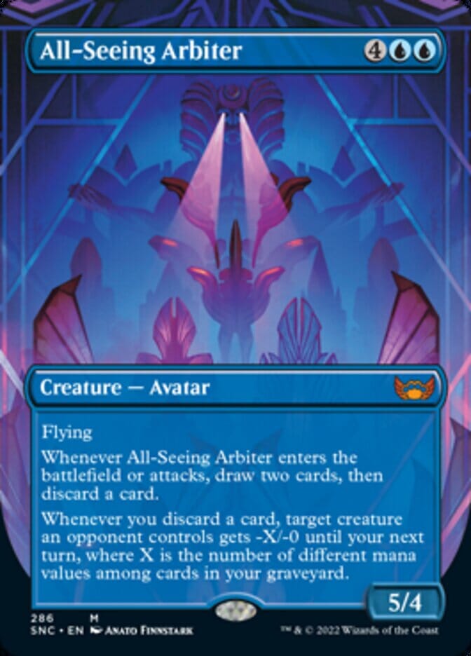 All-Seeing Arbiter (Borderless Alternate Art) [Streets of New Capenna] MTG Single Magic: The Gathering  | Multizone: Comics And Games