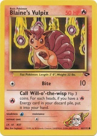 Blaine's Vulpix (66/132) [Gym Challenge Unlimited] Pokemon Single Pokémon  | Multizone: Comics And Games