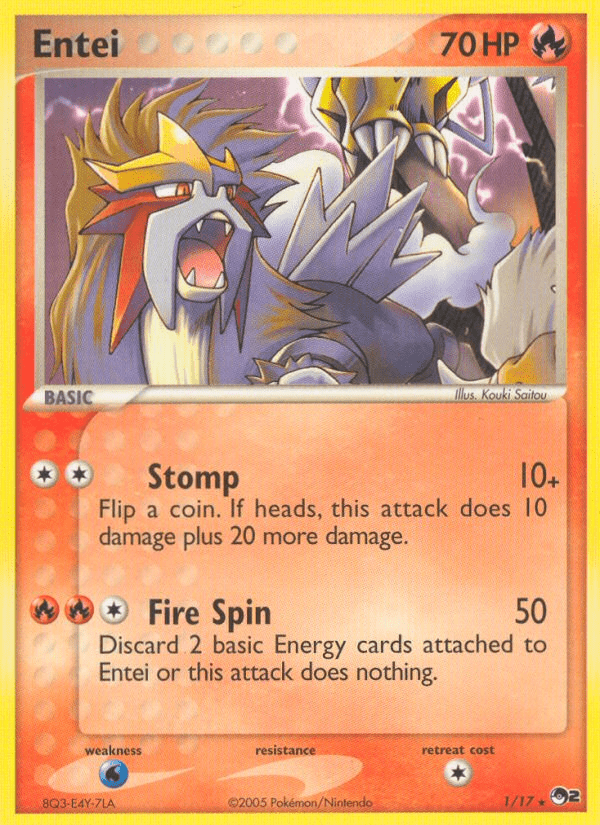 Entei (1/17) [POP Series 2] Pokemon Single Pokémon  | Multizone: Comics And Games