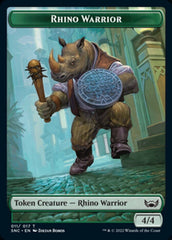 Fish // Rhino Warrior Double-sided Token [Streets of New Capenna Tokens] MTG Single Magic: The Gathering  | Multizone: Comics And Games