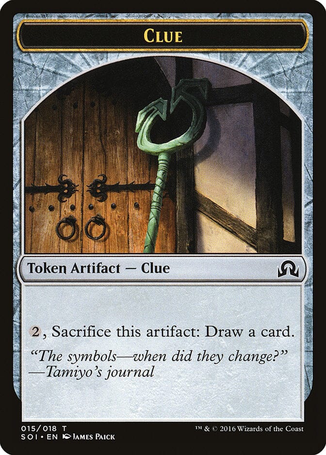 Clue (015/018) [Shadows over Innistrad Tokens] MTG Single Magic: The Gathering  | Multizone: Comics And Games