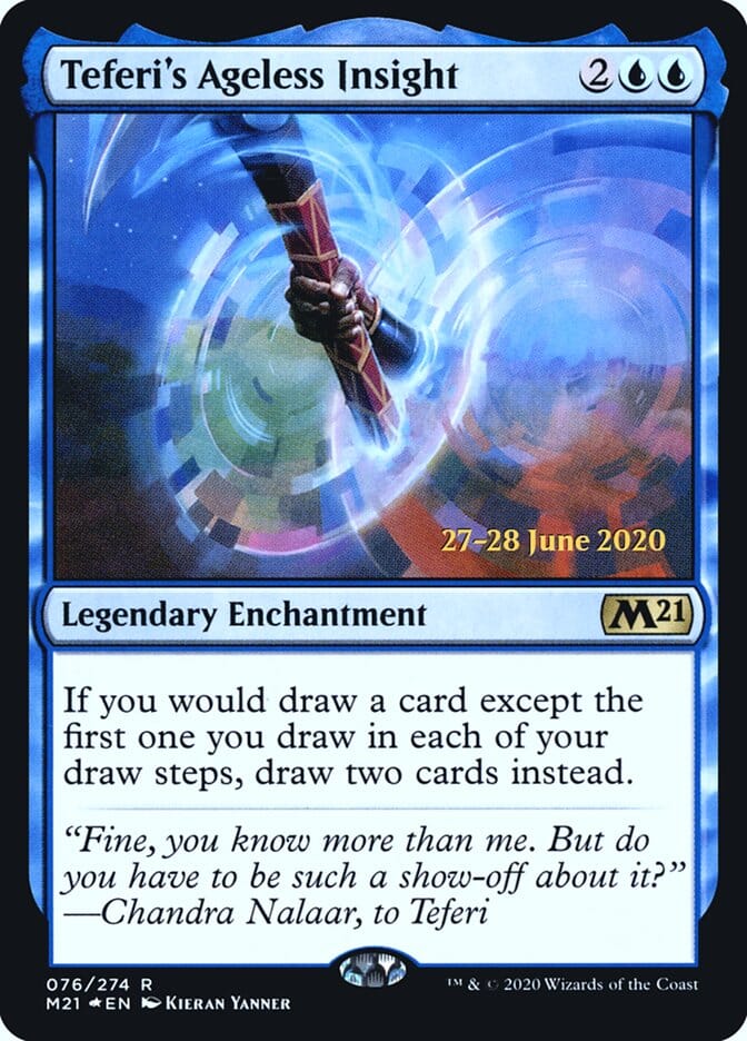 Teferi's Ageless Insight [Core Set 2021 Prerelease Promos] MTG Single Magic: The Gathering  | Multizone: Comics And Games