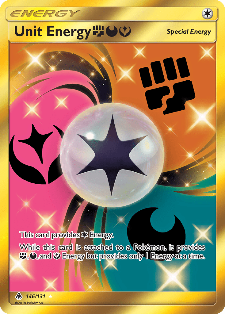 Unit Energy (146/131) (Fighting, Darkness, Fairy) [Sun & Moon: Forbidden Light] Pokemon Single Pokémon  | Multizone: Comics And Games