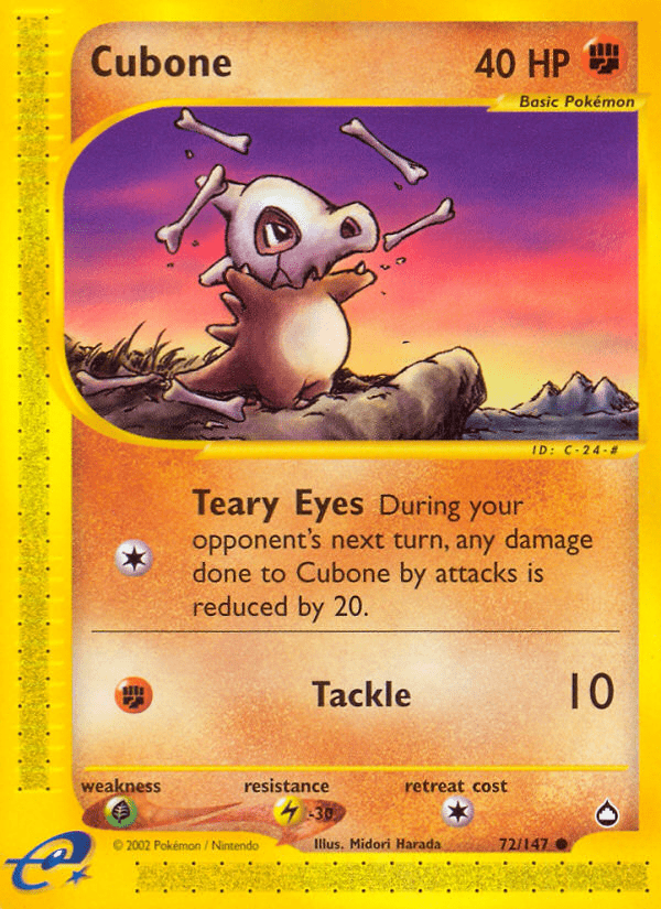 Cubone (72/147) [Aquapolis] Pokemon Single Pokémon  | Multizone: Comics And Games
