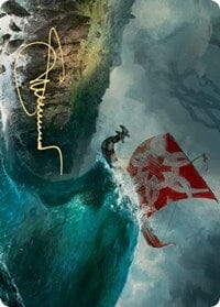 Run Ashore Art Card (Gold-Stamped Signature) [Kaldheim: Art Series] MTG Single Magic: The Gathering  | Multizone: Comics And Games