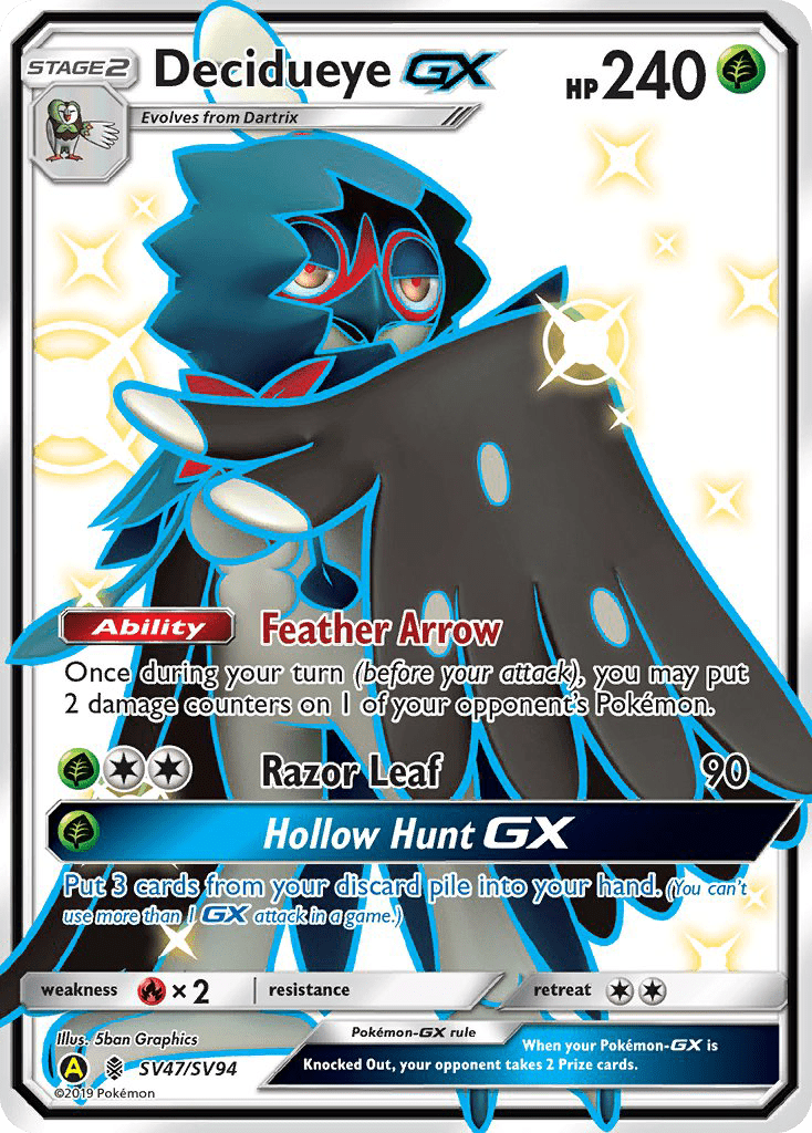 Decidueye GX (SV47/SV94) [Sun & Moon: Hidden Fates - Shiny Vault] Pokemon Single Pokémon  | Multizone: Comics And Games