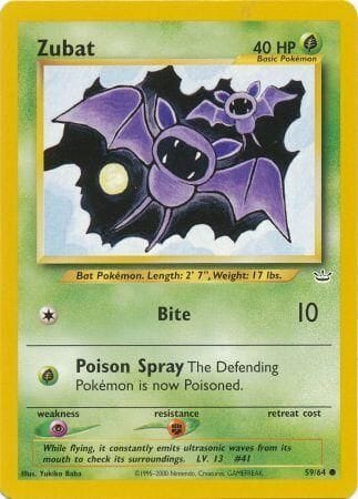 Zubat (59/64) [Neo Revelation Unlimited] Pokemon Single Pokémon  | Multizone: Comics And Games
