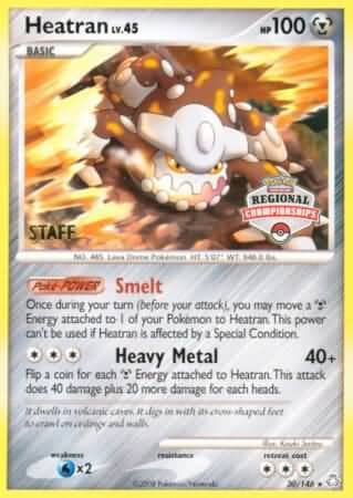 Heatran (30/146) (Regional Championships Staff) [Diamond & Pearl: Legends Awakened] Pokemon Single Pokémon  | Multizone: Comics And Games