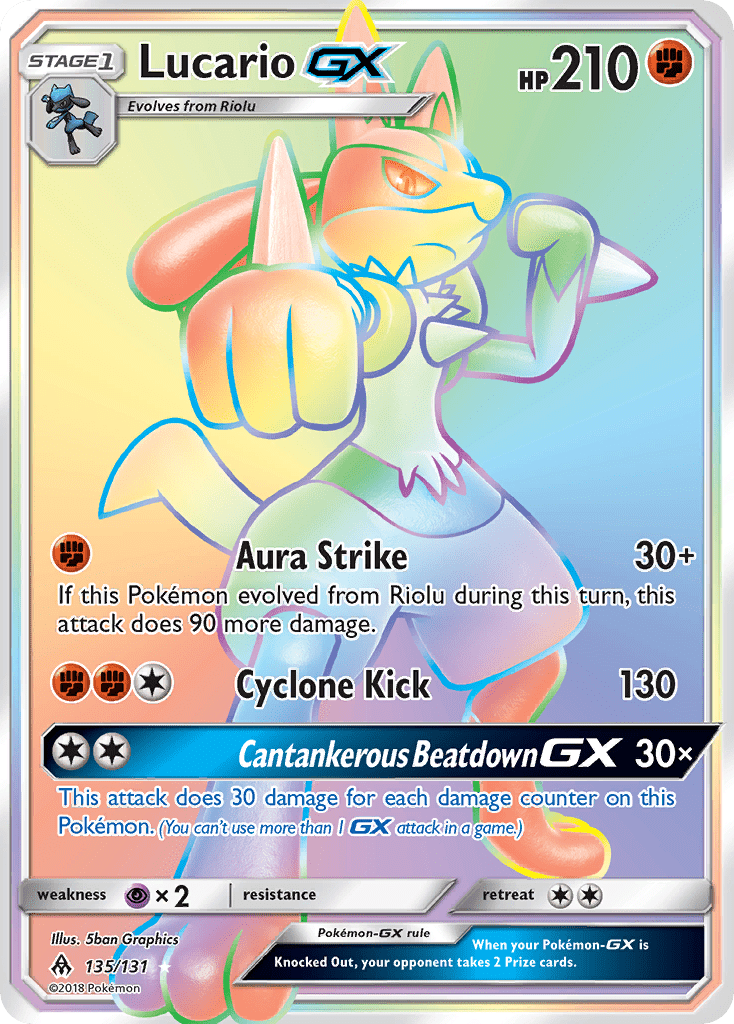 Lucario GX (135/131) [Sun & Moon: Forbidden Light] Pokemon Single Pokémon  | Multizone: Comics And Games