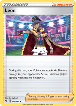 Leon (154/185) [Sword & Shield: Vivid Voltage] Pokemon Single Pokémon  | Multizone: Comics And Games