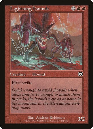 Lightning Hounds [Mercadian Masques] MTG Single Magic: The Gathering  | Multizone: Comics And Games