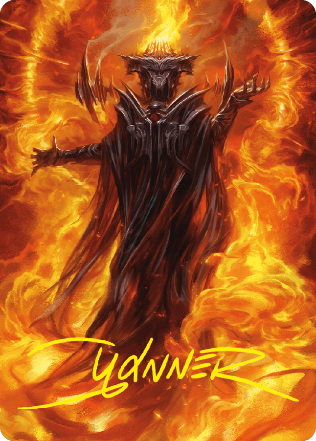 Sauron, the Dark Lord Art Card (Gold-Stamped Signature) [The Lord of the Rings: Tales of Middle-earth Art Series] MTG Single Magic: The Gathering  | Multizone: Comics And Games