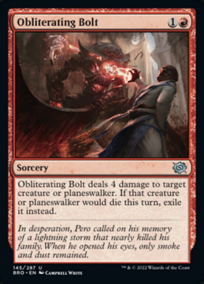 Obliterating Bolt [The Brothers' War] MTG Single Magic: The Gathering  | Multizone: Comics And Games