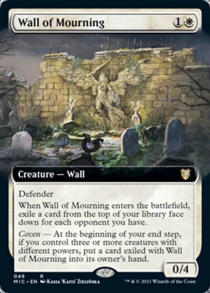 Wall of Mourning (Extended) [Innistrad: Midnight Hunt Commander] MTG Single Magic: The Gathering  | Multizone: Comics And Games