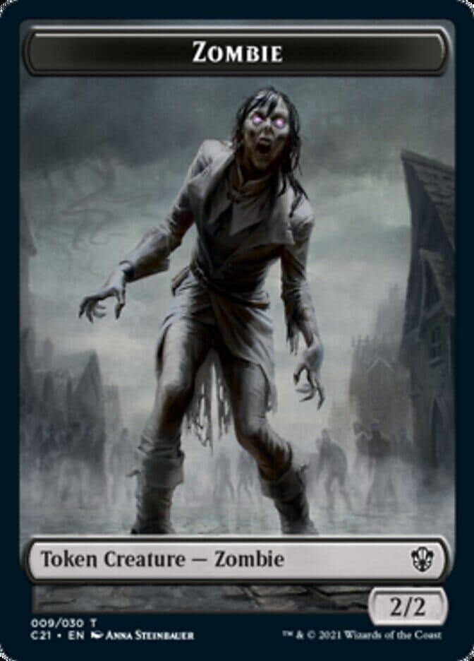 Zombie // Horror Token [Commander 2021 Tokens] MTG Single Magic: The Gathering  | Multizone: Comics And Games