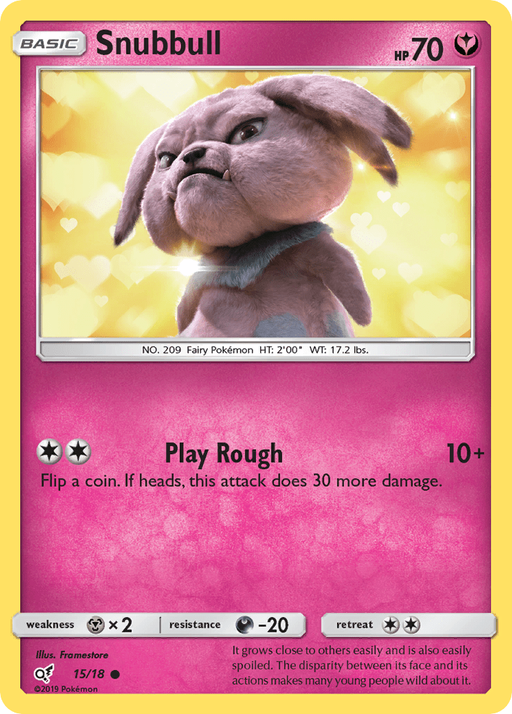 Snubbull (15/18) [Sun & Moon: Detective Pikachu] Pokemon Single Pokémon  | Multizone: Comics And Games