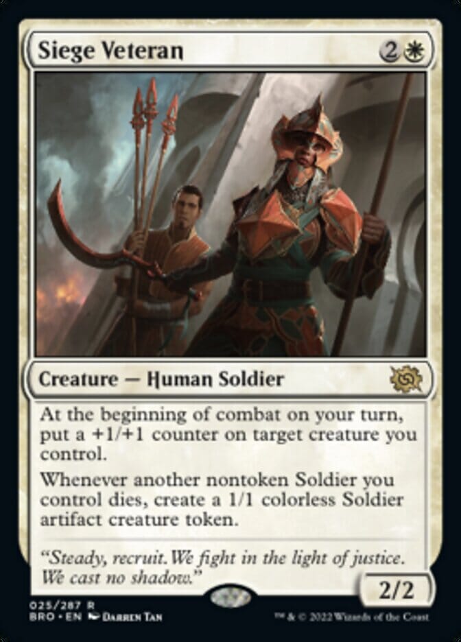 Siege Veteran [The Brothers' War] MTG Single Magic: The Gathering  | Multizone: Comics And Games