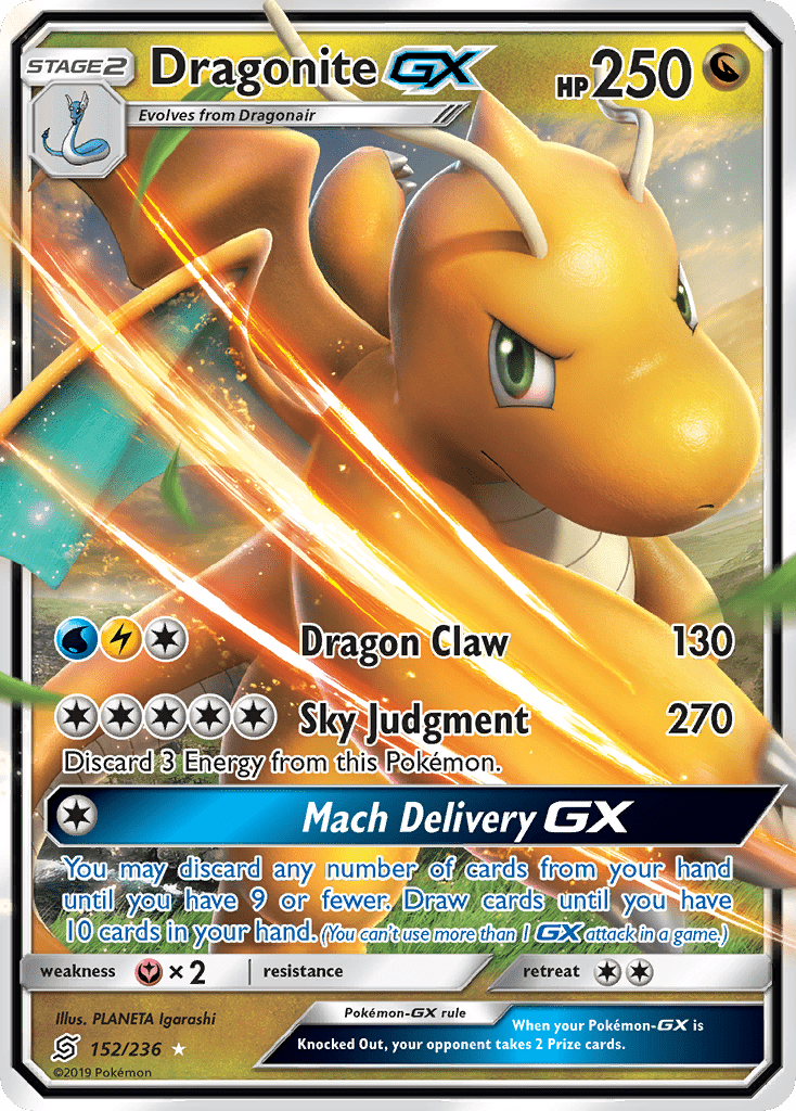 Dragonite GX (152/236) [Sun & Moon: Unified Minds] Pokemon Single Pokémon  | Multizone: Comics And Games