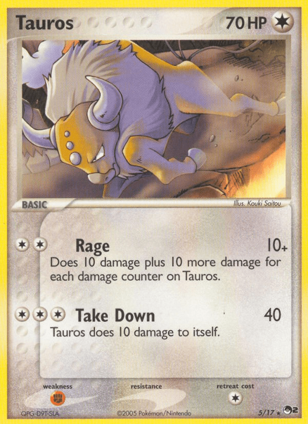 Tauros (5/17) [POP Series 2] Pokemon Single Pokémon  | Multizone: Comics And Games