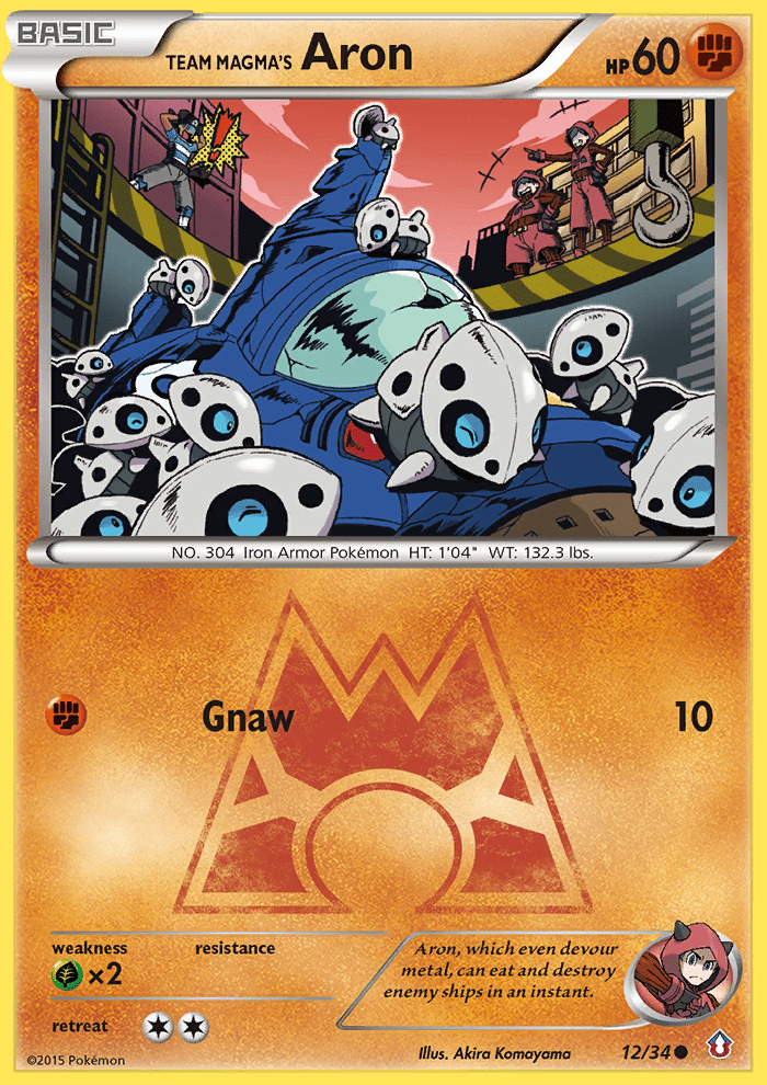 Team Magma's Aron (12/34) [XY: Double Crisis] Pokemon Single Pokémon  | Multizone: Comics And Games