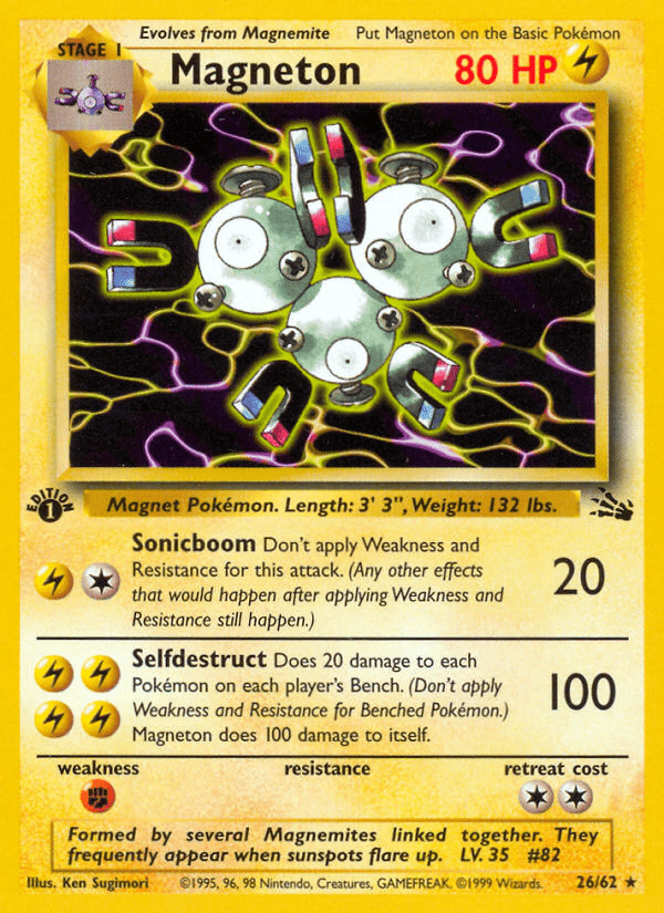 Magneton (26/62) [Fossil 1st Edition] Pokemon Single Pokémon  | Multizone: Comics And Games