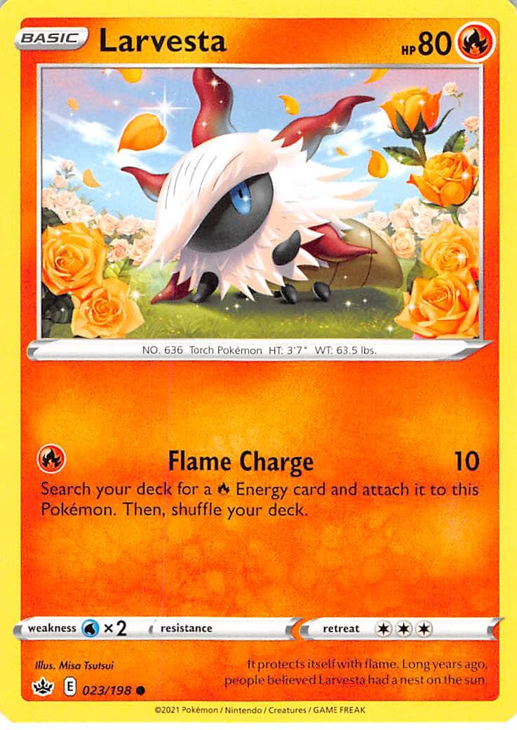 Larvesta (023/198) [Sword & Shield: Chilling Reign] Pokemon Single Pokémon  | Multizone: Comics And Games