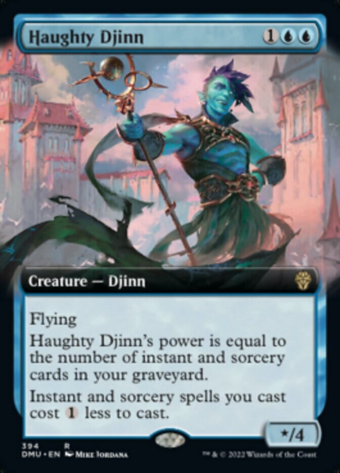 Haughty Djinn (Extended Art) [Dominaria United] MTG Single Magic: The Gathering  | Multizone: Comics And Games