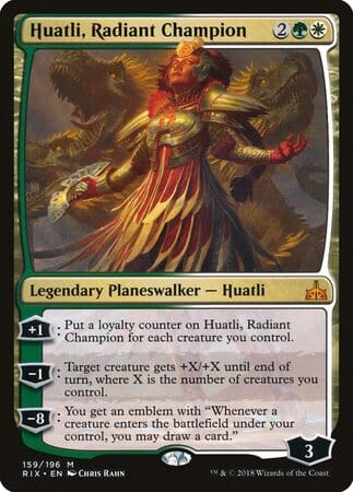 Huatli, Radiant Champion [Rivals of Ixalan] MTG Single Magic: The Gathering  | Multizone: Comics And Games