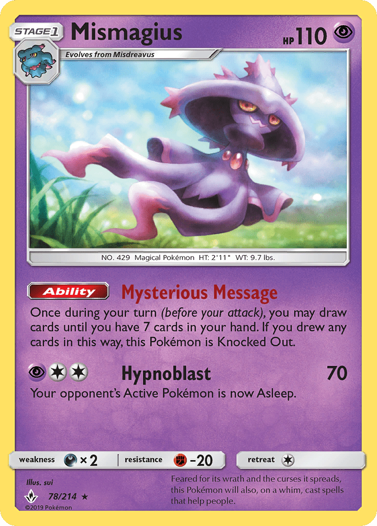 Mismagius (78/214) [Sun & Moon: Unbroken Bonds] Pokemon Single Pokémon  | Multizone: Comics And Games