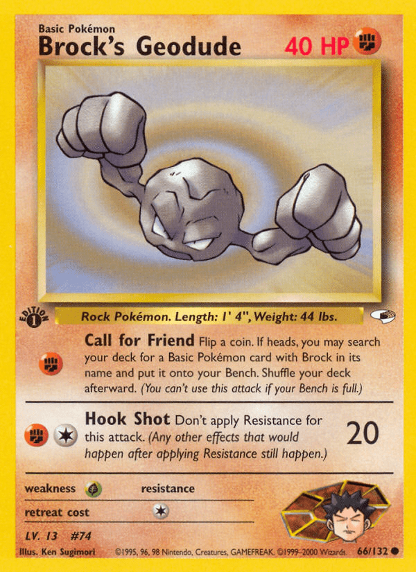 Brock's Geodude (66/132) [Gym Heroes 1st Edition] Pokemon Single Pokémon  | Multizone: Comics And Games