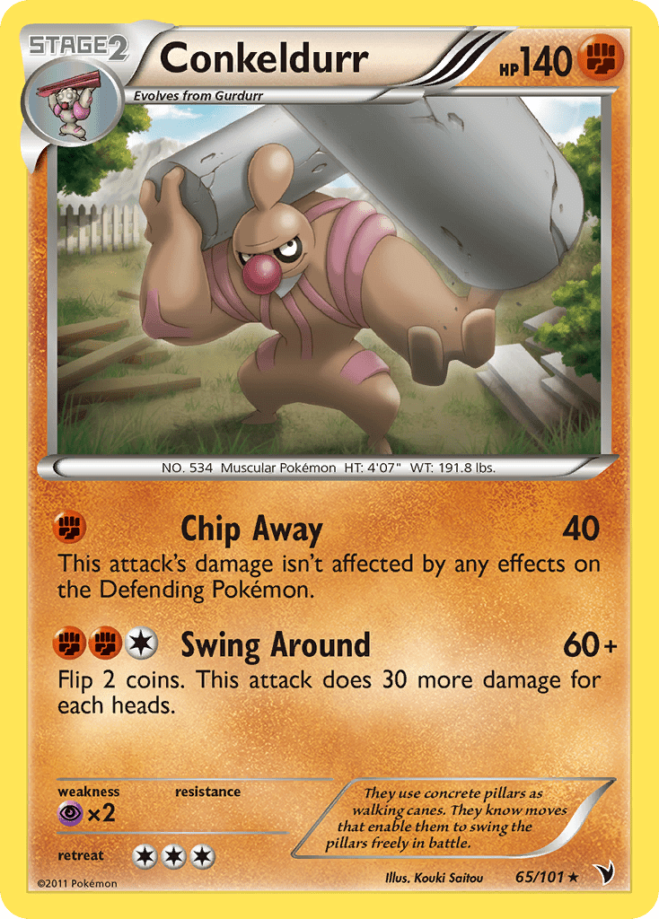 Conkeldurr (65/101) [Black & White: Noble Victories] Pokemon Single Pokémon  | Multizone: Comics And Games