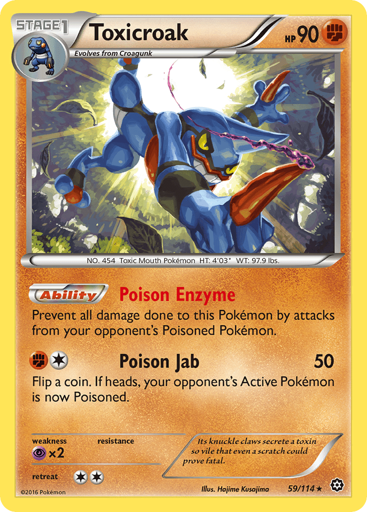 Toxicroak (59/114) [XY: Steam Siege] Pokemon Single Pokémon  | Multizone: Comics And Games