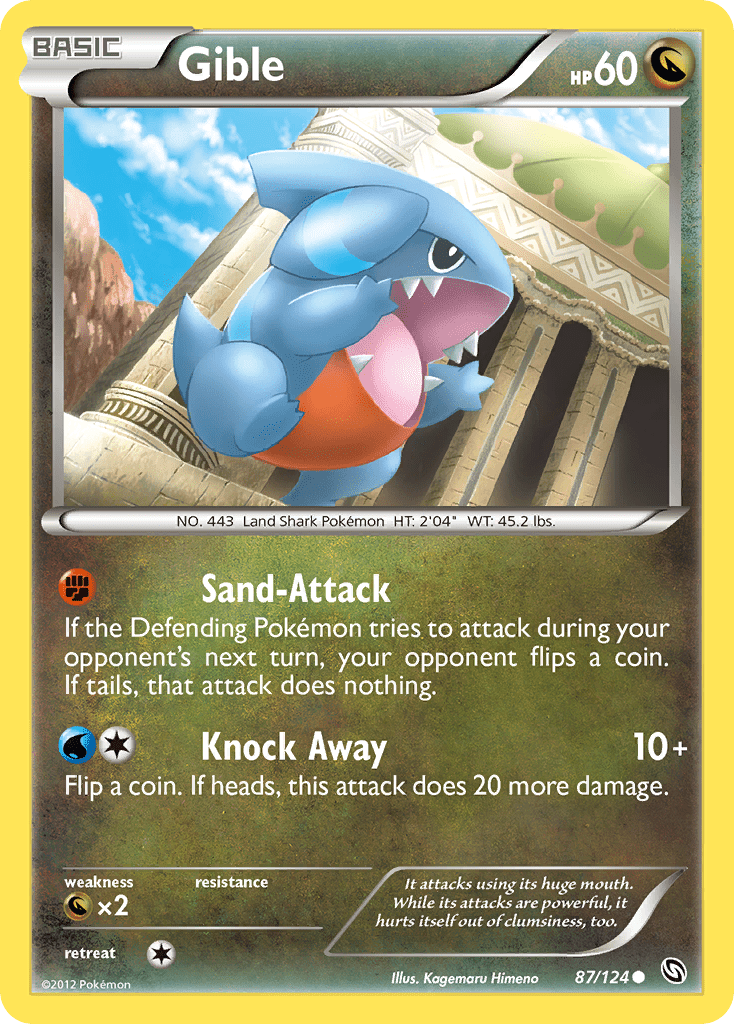 Gible (87/124) [Black & White: Dragons Exalted] Pokemon Single Pokémon  | Multizone: Comics And Games