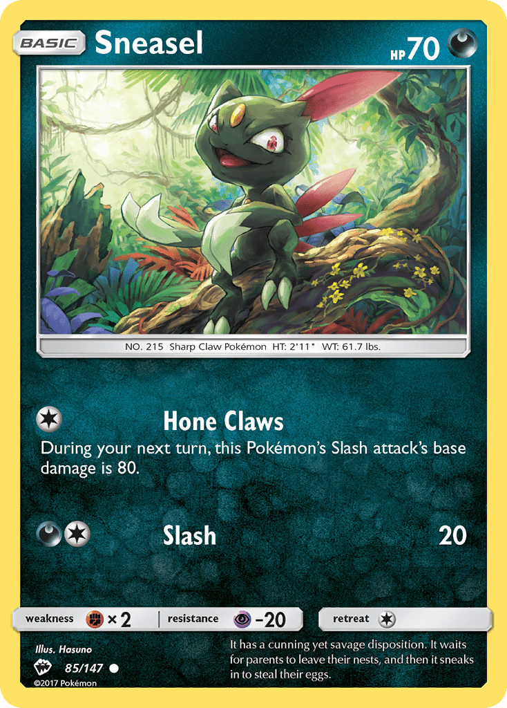 Sneasel (85/147) [Sun & Moon: Burning Shadows] Pokemon Single Pokémon  | Multizone: Comics And Games