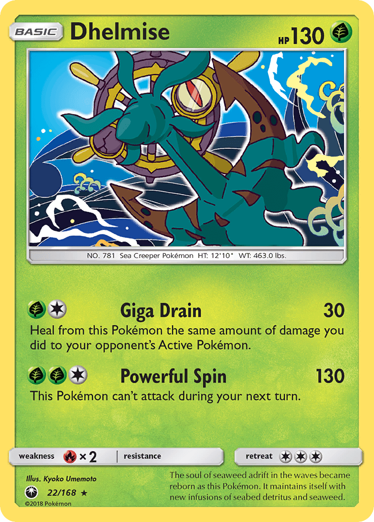 Dhelmise (22/168) [Sun & Moon: Celestial Storm] Pokemon Single Pokémon  | Multizone: Comics And Games