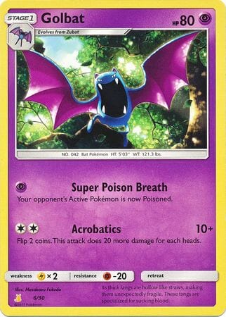 Golbat (6/30) [Sun & Moon: Trainer Kit - Alolan Raichu] Pokemon Single Pokémon  | Multizone: Comics And Games