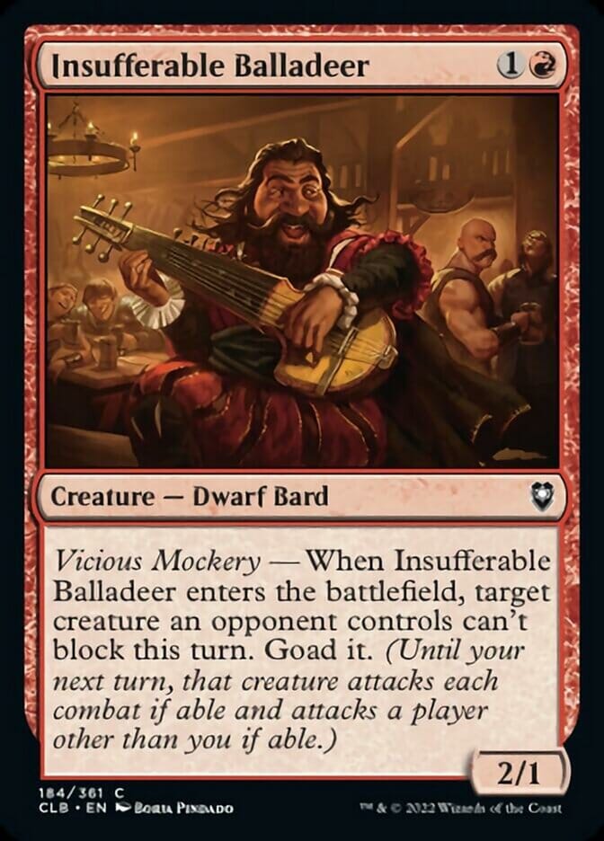 Insufferable Balladeer [Commander Legends: Battle for Baldur's Gate] MTG Single Magic: The Gathering  | Multizone: Comics And Games