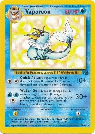 Vaporeon (28/64) [Jungle Unlimited] Pokemon Single Pokémon  | Multizone: Comics And Games
