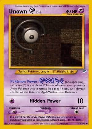 Unown [C] (57/105) [Neo Destiny Unlimited] Pokemon Single Pokémon  | Multizone: Comics And Games