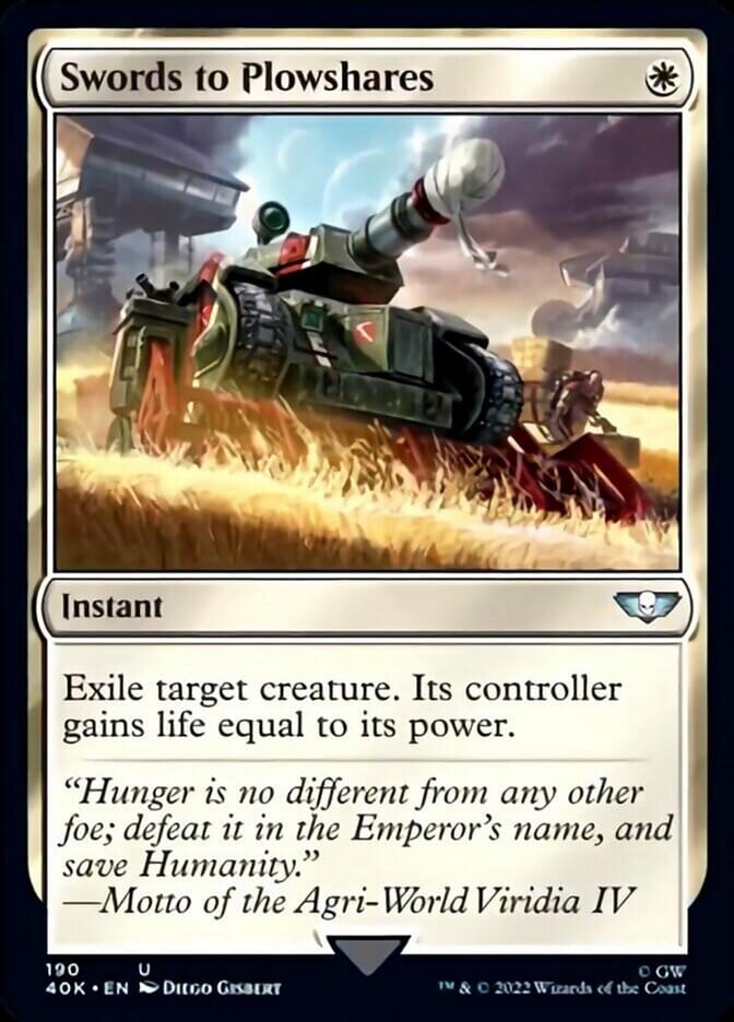Swords to Plowshares [Universes Beyond: Warhammer 40,000] MTG Single Magic: The Gathering  | Multizone: Comics And Games