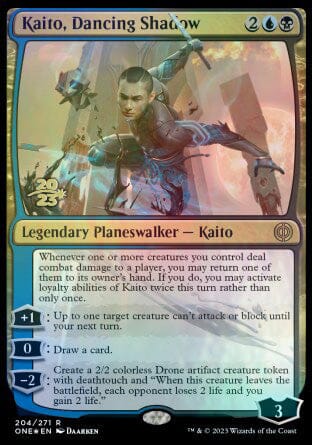 Kaito, Dancing Shadow [Phyrexia: All Will Be One Prerelease Promos] MTG Single Magic: The Gathering  | Multizone: Comics And Games