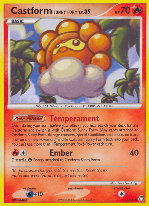 Castform Sunny Form (51/146) [Diamond & Pearl: Legends Awakened] Pokemon Single Pokémon  | Multizone: Comics And Games