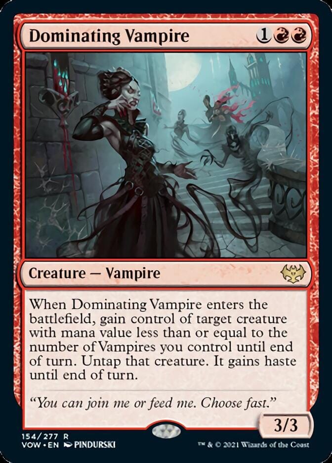 Dominating Vampire [Innistrad: Crimson Vow] MTG Single Magic: The Gathering  | Multizone: Comics And Games