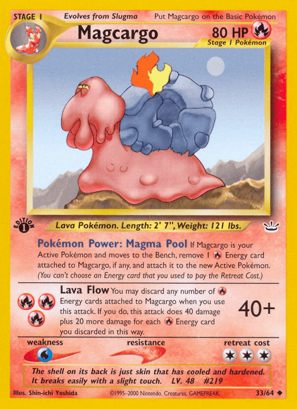 Magcargo (33/64) [Neo Revelation 1st Edition] Pokemon Single Pokémon  | Multizone: Comics And Games