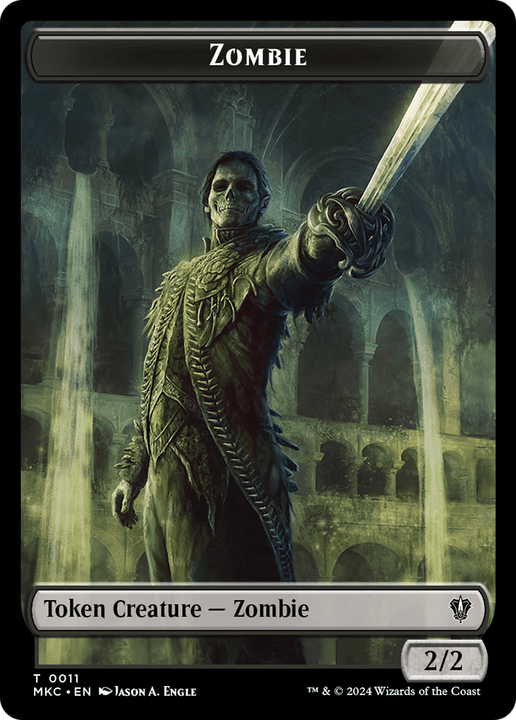 Vizier of Many Faces // Zombie Double-Sided Token [Murders at Karlov Manor Commander Tokens] MTG Single Magic: The Gathering  | Multizone: Comics And Games