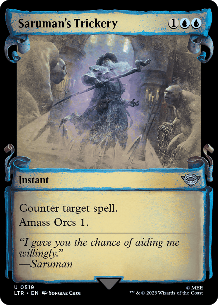 Saruman's Trickery [The Lord of the Rings: Tales of Middle-Earth Showcase Scrolls] MTG Single Magic: The Gathering  | Multizone: Comics And Games