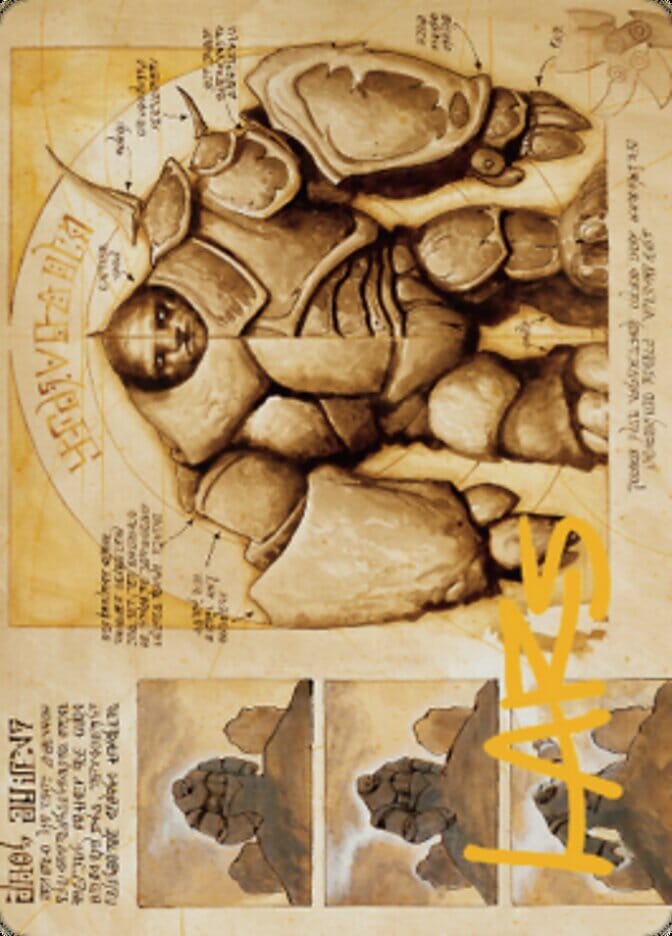 Precursor Golem Art Card (Gold-Stamped Signature) [The Brothers' War Art Series] MTG Single Magic: The Gathering  | Multizone: Comics And Games