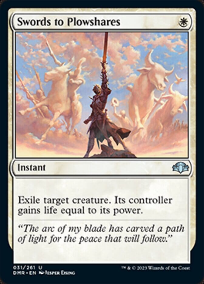 Swords to Plowshares [Dominaria Remastered] MTG Single Magic: The Gathering  | Multizone: Comics And Games